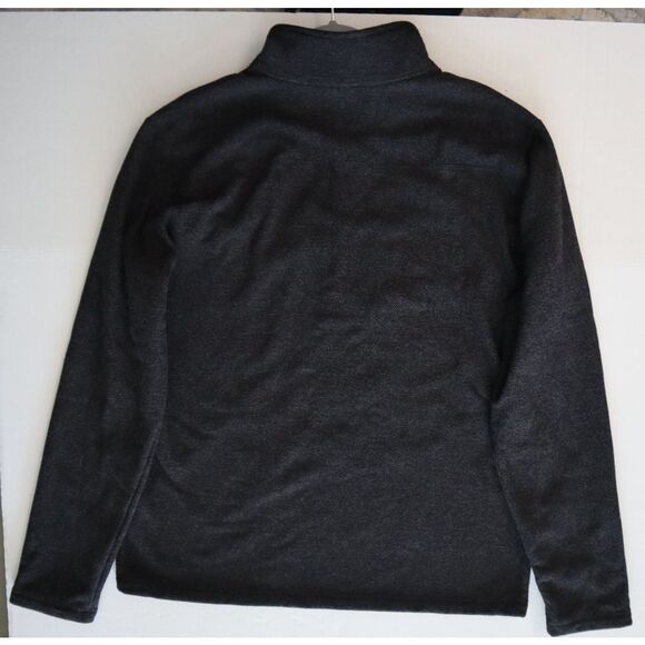 The North Face Men's Sz Large Black Jacquard Fleece Cap Rock 1/4-Zip Pullover - Picture 9 of 9